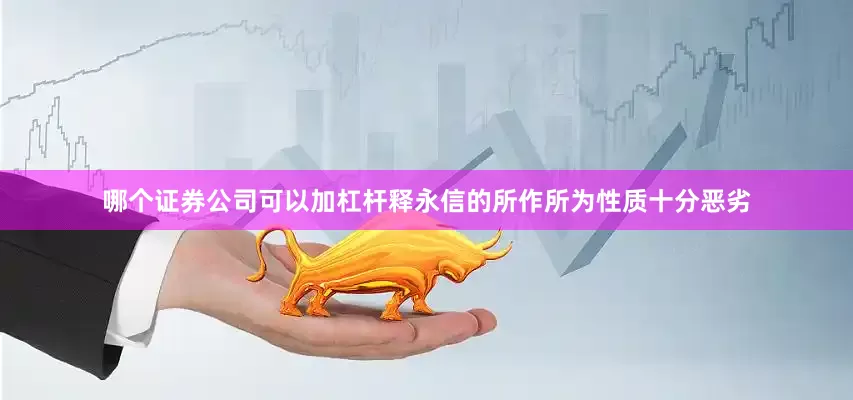 哪个证券公司可以加杠杆释永信的所作所为性质十分恶劣
