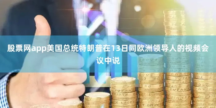 股票网app美国总统特朗普在13日同欧洲领导人的视频会议中说
